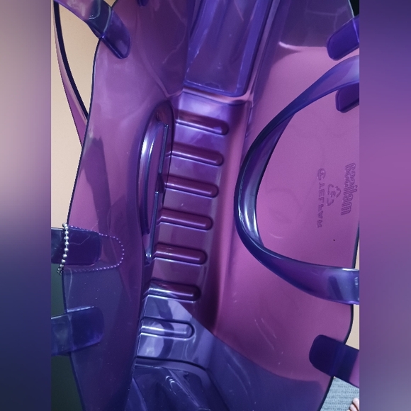 NWT Telfar x Melissa Translucent Purple Tote ,crossbody LARGE Jelly Shopper+dust - Picture 8 of 11